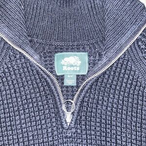 Roots Women’s Black Zip-Up Knitted Sweater